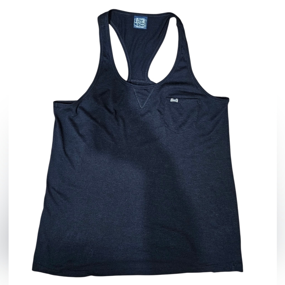 Le Tigre Racerback Black Tank XL Tall Long